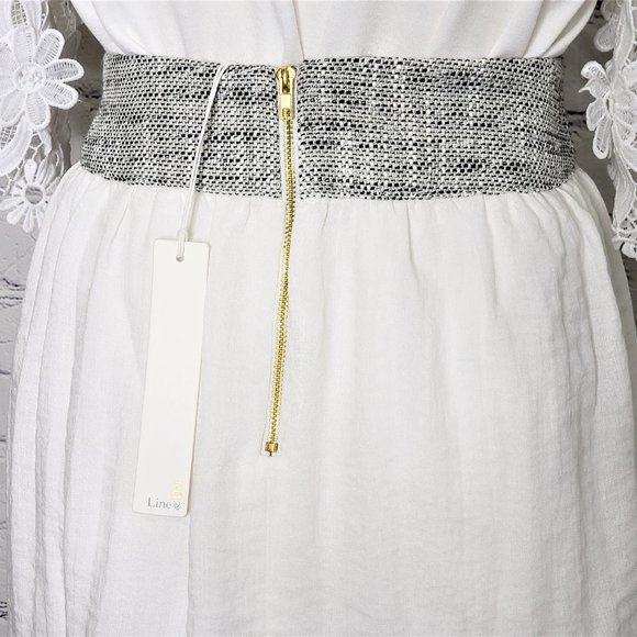 NWT LINE AND DOT Knit Trim Skater Skirt, SZ MED - Picture 4 of 5